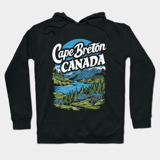 Cape Breton, Canadian Island. Retro Hoodie